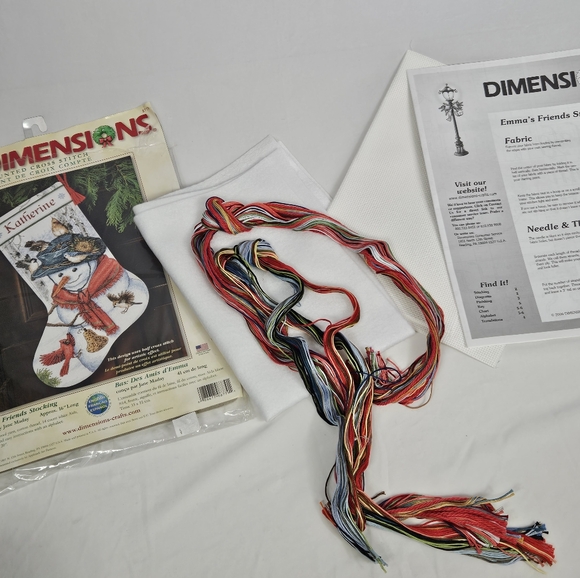 Vintage Dimensions cross stich - Emma's friends stocking app. 16" long - Picture 8 of 13